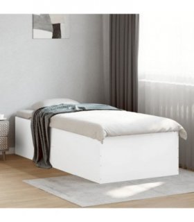 vidaXL Bed Frame without Mattress White 75x190 cm Small Single