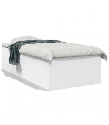 vidaXL Bed Frame without Mattress White 75x190 cm Small Single