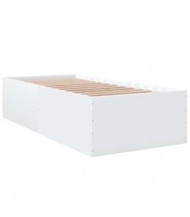 vidaXL Bed Frame without Mattress White 75x190 cm Small Single
