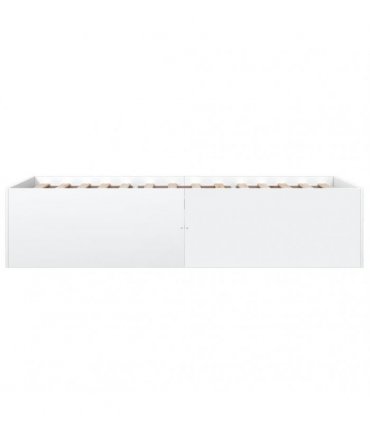 vidaXL Bed Frame without Mattress White 75x190 cm Small Single