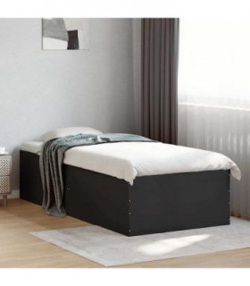 vidaXL Bed Frame without Mattress Black 75x190 cm Small Single