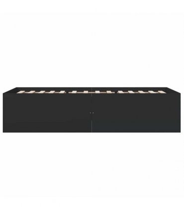 vidaXL Bed Frame without Mattress Black 75x190 cm Small Single