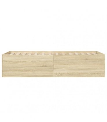 vidaXL Bed Frame without Mattress Sonoma Oak 75x190 cm Small Single