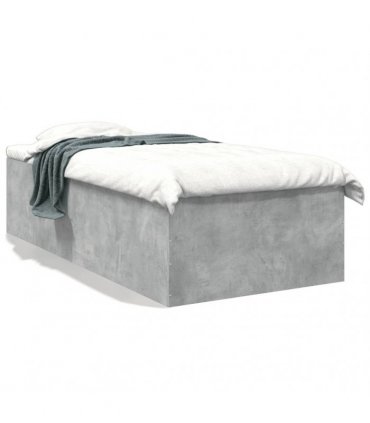 vidaXL Bed Frame without Mattress Concrete Grey 75x190 cm