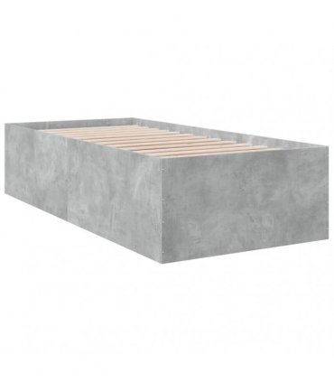 vidaXL Bed Frame without Mattress Concrete Grey 75x190 cm