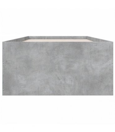 vidaXL Bed Frame without Mattress Concrete Grey 75x190 cm