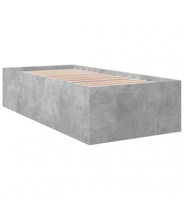 vidaXL Bed Frame without Mattress Concrete Grey 75x190 cm