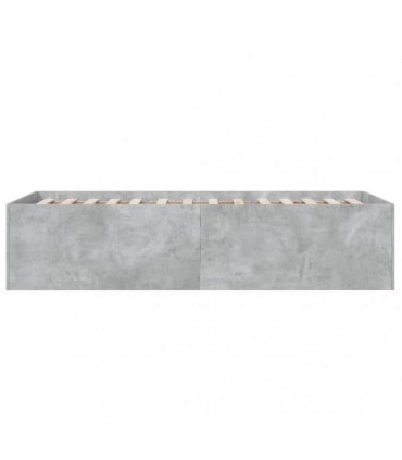vidaXL Bed Frame without Mattress Concrete Grey 75x190 cm