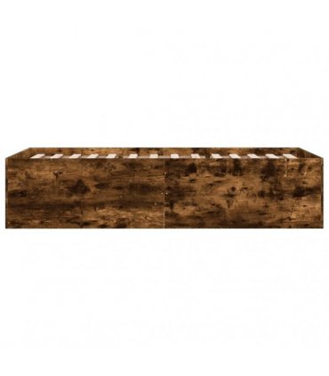 vidaXL Bed Frame without Mattress Smoked Oak 75x190 cm