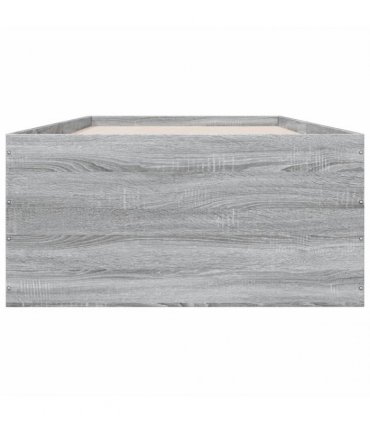 vidaXL Bed Frame without Mattress Grey Sonoma 75x190 cm