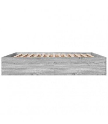 vidaXL Bed Frame without Mattress Grey Sonoma 200x200 cm