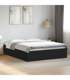 vidaXL Bed Frame without Mattress Black 150x200 cm
