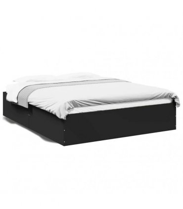 vidaXL Bed Frame without Mattress Black 150x200 cm
