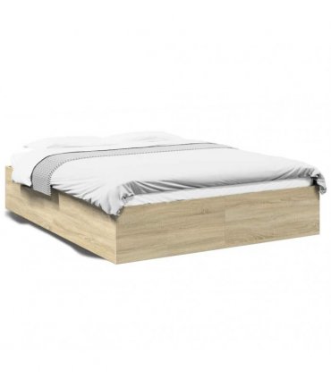 vidaXL Bed Frame without Mattress Sonoma Oak 150x200 cm