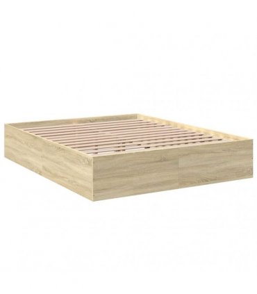vidaXL Bed Frame without Mattress Sonoma Oak 150x200 cm