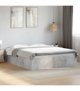 vidaXL Bed Frame without Mattress Concrete Grey 150x200 cm