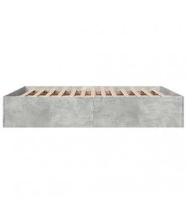 vidaXL Bed Frame without Mattress Concrete Grey 150x200 cm