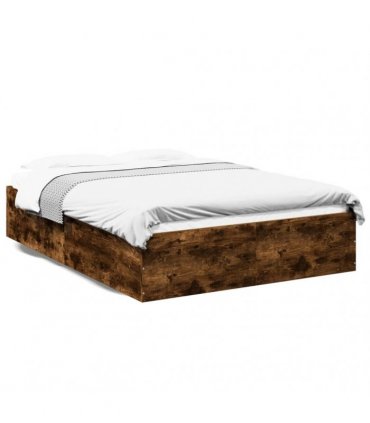 vidaXL Bed Frame without Mattress Smoked Oak 120x190 cm