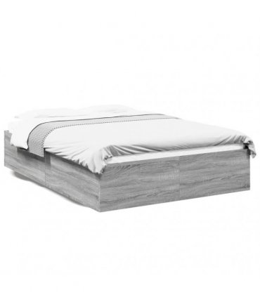 vidaXL Bed Frame without Mattress Grey Sonoma 120x190 cm