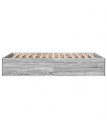 vidaXL Bed Frame without Mattress Grey Sonoma 120x190 cm