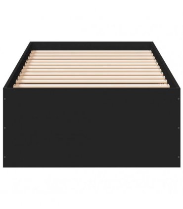 vidaXL Bed Frame without Mattress Black 100x200 cm