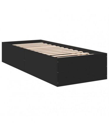 vidaXL Bed Frame without Mattress Black 100x200 cm