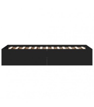 vidaXL Bed Frame without Mattress Black 100x200 cm