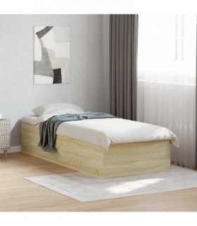 vidaXL Bed Frame without Mattress Sonoma Oak 100x200 cm