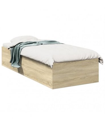 vidaXL Bed Frame without Mattress Sonoma Oak 100x200 cm