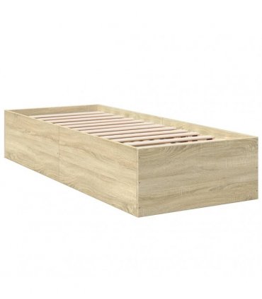vidaXL Bed Frame without Mattress Sonoma Oak 100x200 cm