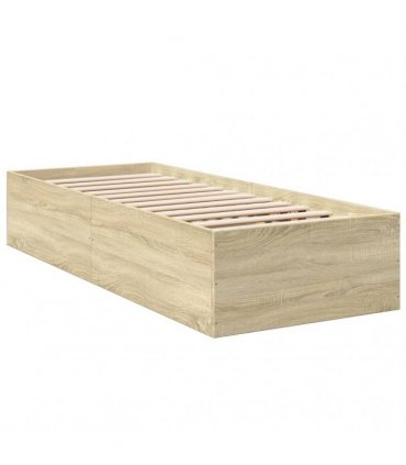 vidaXL Bed Frame without Mattress Sonoma Oak 100x200 cm
