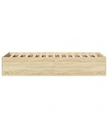 vidaXL Bed Frame without Mattress Sonoma Oak 100x200 cm
