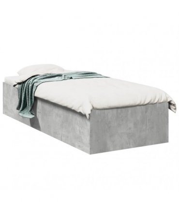 vidaXL Bed Frame without Mattress Concrete Grey 100x200 cm