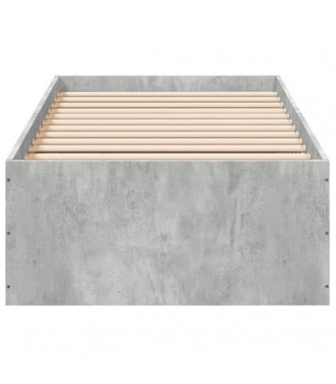 vidaXL Bed Frame without Mattress Concrete Grey 100x200 cm
