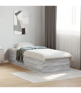 vidaXL Bed Frame without Mattress Grey Sonoma 100x200 cm