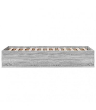 vidaXL Bed Frame without Mattress Grey Sonoma 100x200 cm