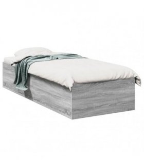 vidaXL Bed Frame without Mattress Grey Sonoma 90x200 cm