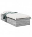 vidaXL Bed Frame without Mattress Grey Sonoma 90x200 cm