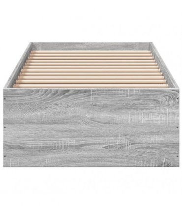 vidaXL Bed Frame without Mattress Grey Sonoma 90x200 cm