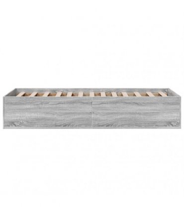 vidaXL Bed Frame without Mattress Grey Sonoma 90x200 cm