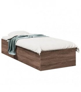 vidaXL Bed Frame without Mattress Brown Oak 90x200 cm