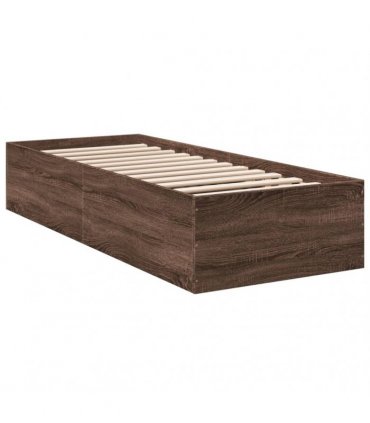 vidaXL Bed Frame without Mattress Brown Oak 90x200 cm