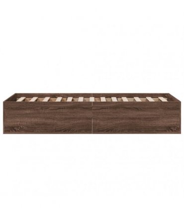 vidaXL Bed Frame without Mattress Brown Oak 90x200 cm