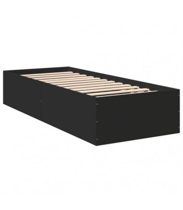 vidaXL Bed Frame without Mattress Black 90x190 cm Single
