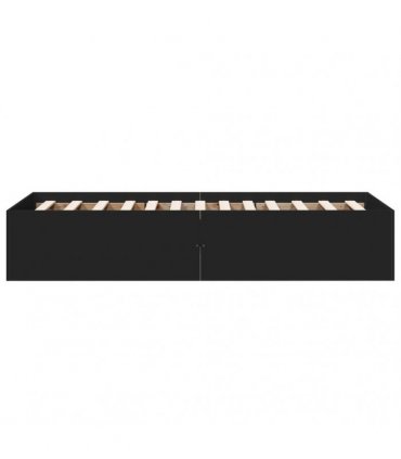 vidaXL Bed Frame without Mattress Black 90x190 cm Single