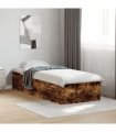 vidaXL Bed Frame without Mattress Smoked Oak 90x190 cm