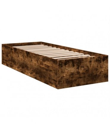 vidaXL Bed Frame without Mattress Smoked Oak 90x190 cm