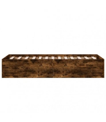 vidaXL Bed Frame without Mattress Smoked Oak 90x190 cm