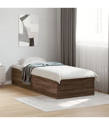 vidaXL Bed Frame without Mattress Brown Oak 90x190 cm