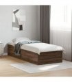 vidaXL Bed Frame without Mattress Brown Oak 90x190 cm